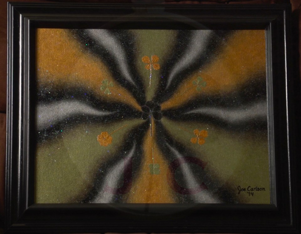 Lucky Packers Colors (metallic)_14X17 w:frame_$100