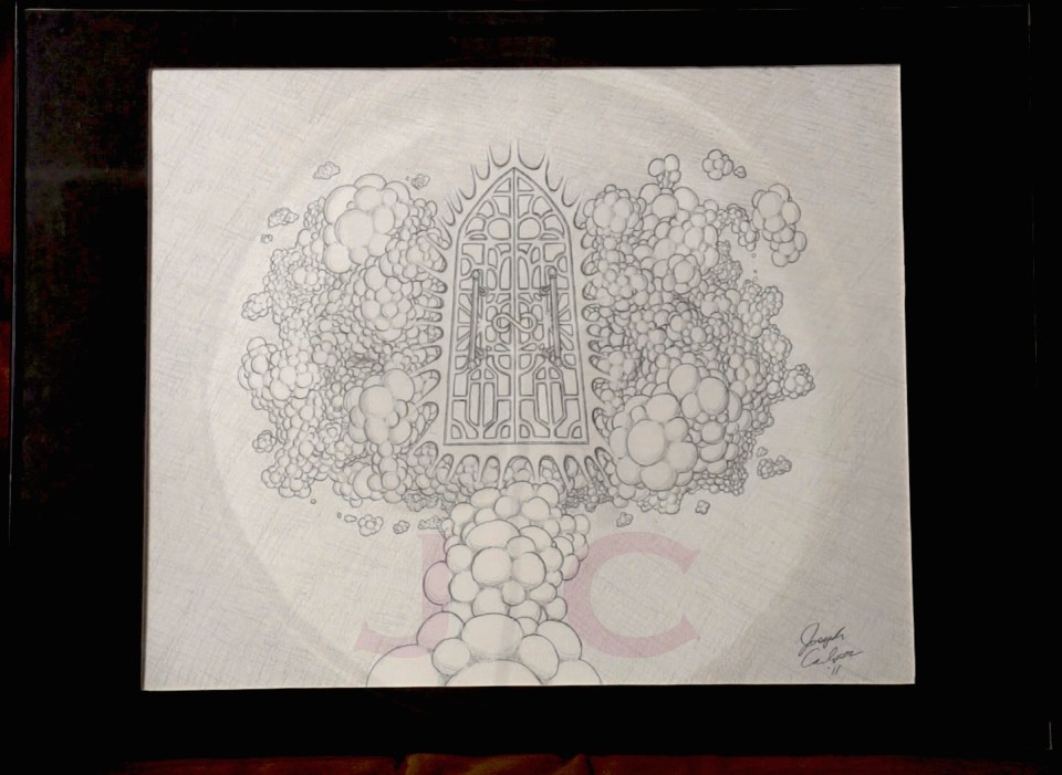 The Cloudy Stairway_12X16 w:frame_$150